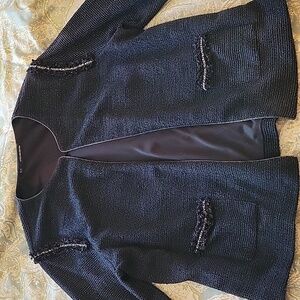 SFERA COLLECTION Metallic Tweed Chain Trim Jacket